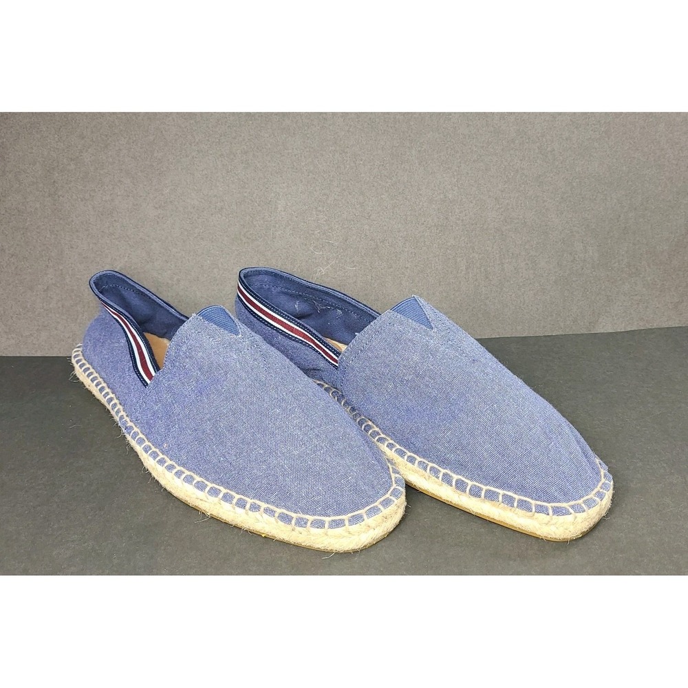 Aldo Men's Espadrilles Slip-On Loafers Size 9.5 Blue Canvas Jute Sole NWOB